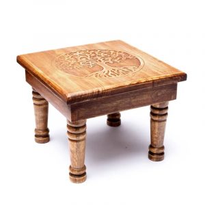 Table d'Appoint en Bois - Arbre de Vie (30 x 30 x 23 cm)