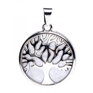 Pendentif Arbre de Vie - Cristal de Roche (3 cm)