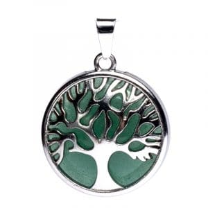 Pendentif Arbre de Vie - Aventurine Verte (3 cm)