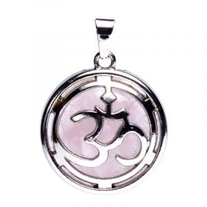 Pendentif Ohm - Quartz Rose (3 cm)