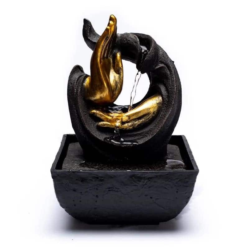 Fontaine à Eau Mudra de la Compassion (13,3 x 13,3 x 20 cm)