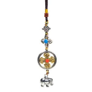 Pendentif Double Dorje et Éléphant