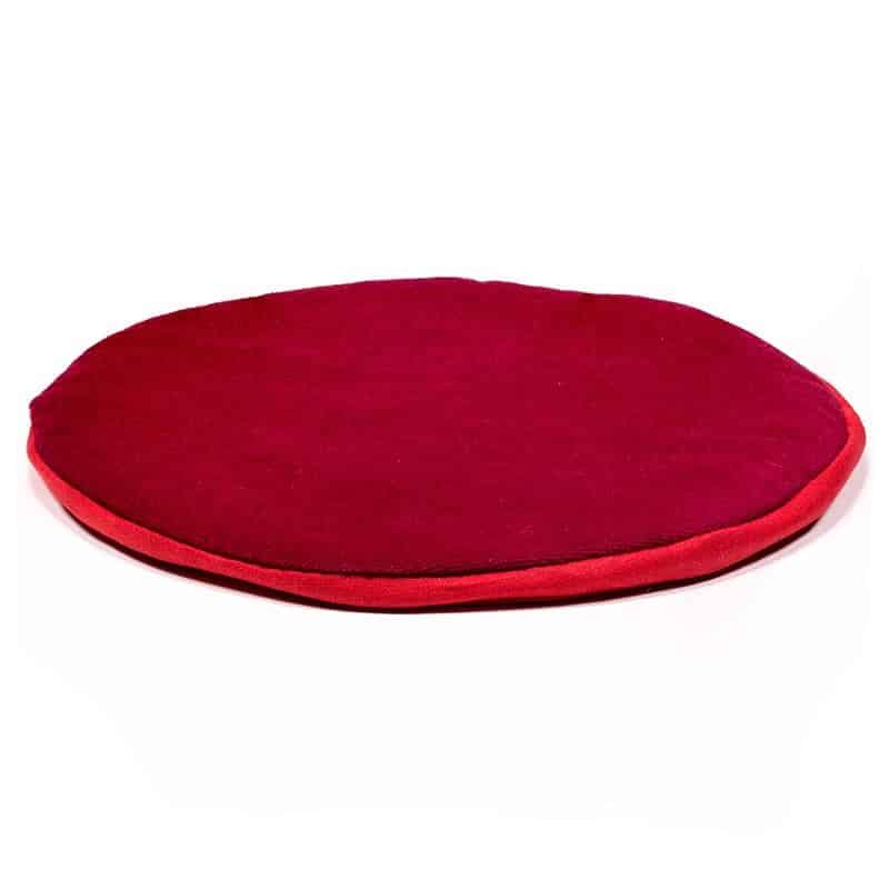 Coussin pour Bol Chantant Rond et Plat - Rouge Foncé