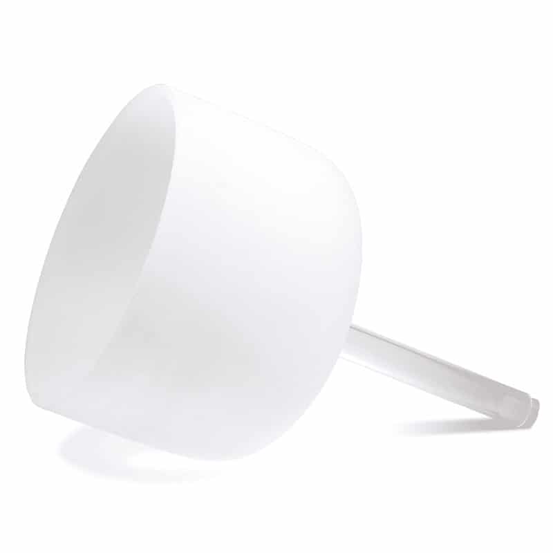 Bol Chantant en Cristal Blanc avec Poignée - Tonalité 432 Hz (25 cm)