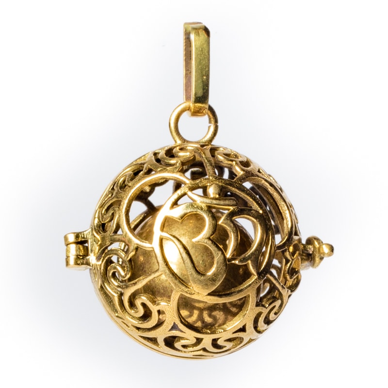 Pendentif Bola de Grossesse - Ohm Doré (2,5 cm)