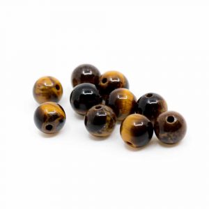 Perles Pierre Précieuse Oeil de Tigre en Vrac - 10 pièces (6 mm)