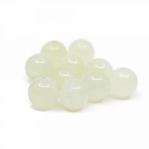 Perles de la Pierre Précieuse Jade vert en vrac  - 10 pièces (8 mm)