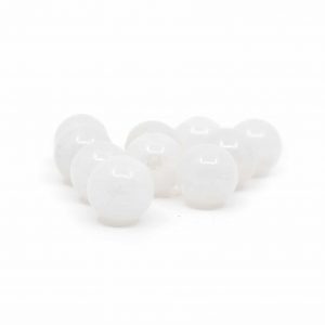 Perles Pierre Précieuse Jade Blanc en Vrac - 10 pièces (10 mm)