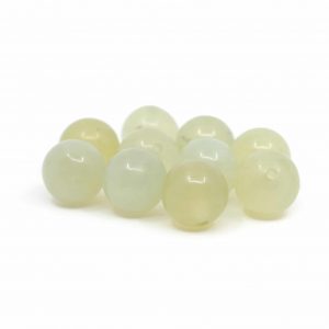 Perles Pierre Précieuse Jade Vert en Vrac - 10 pièces (10 mm)