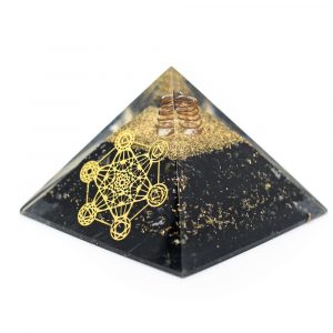 Pyramide Orgonite Tourmaline Noire - Metatron - (70 mm)