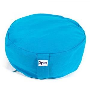 Coussin de Méditation Turquoise Spiru Rond en Coton - 36 x 15 cm