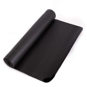 Tapis de Yoga en PVC Noir 4 mm - 183 x 61 cm