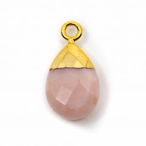 Pendentif Pierre Précieuse Opale Rose (10 mm)