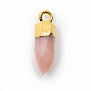 Pendentif en Pierre Précieuse Opale Rose (12 mm)