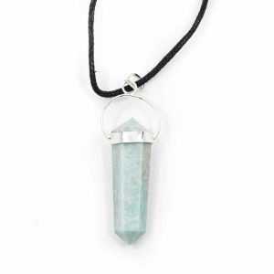 Pendentif Amazonite Double Anneau Argent