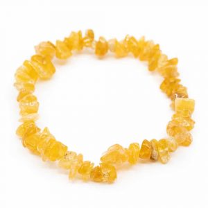 Bracelet Pierre Précieuse Citrine | Petits Galets Concassés (5-10 mm)