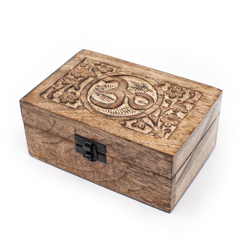 Boîte de Rangement en Bois Durable - OHM - Fabriquée à la Main (15 cm)