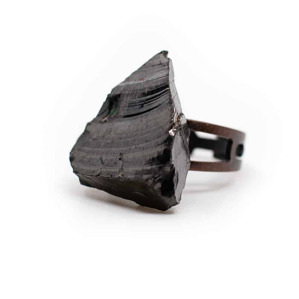 Bague Pierre Précieuse Elite Shungite | en Cuivre - Réglable