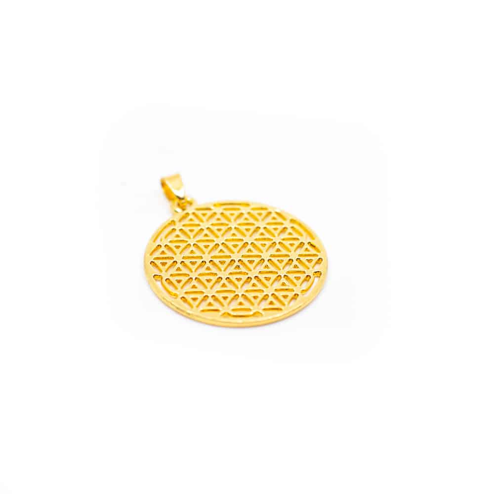 Pendentif Fleur de vie - Couleur Or