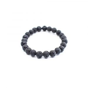 Bracelet en Pierre de Lave | Elastique (18 cm)