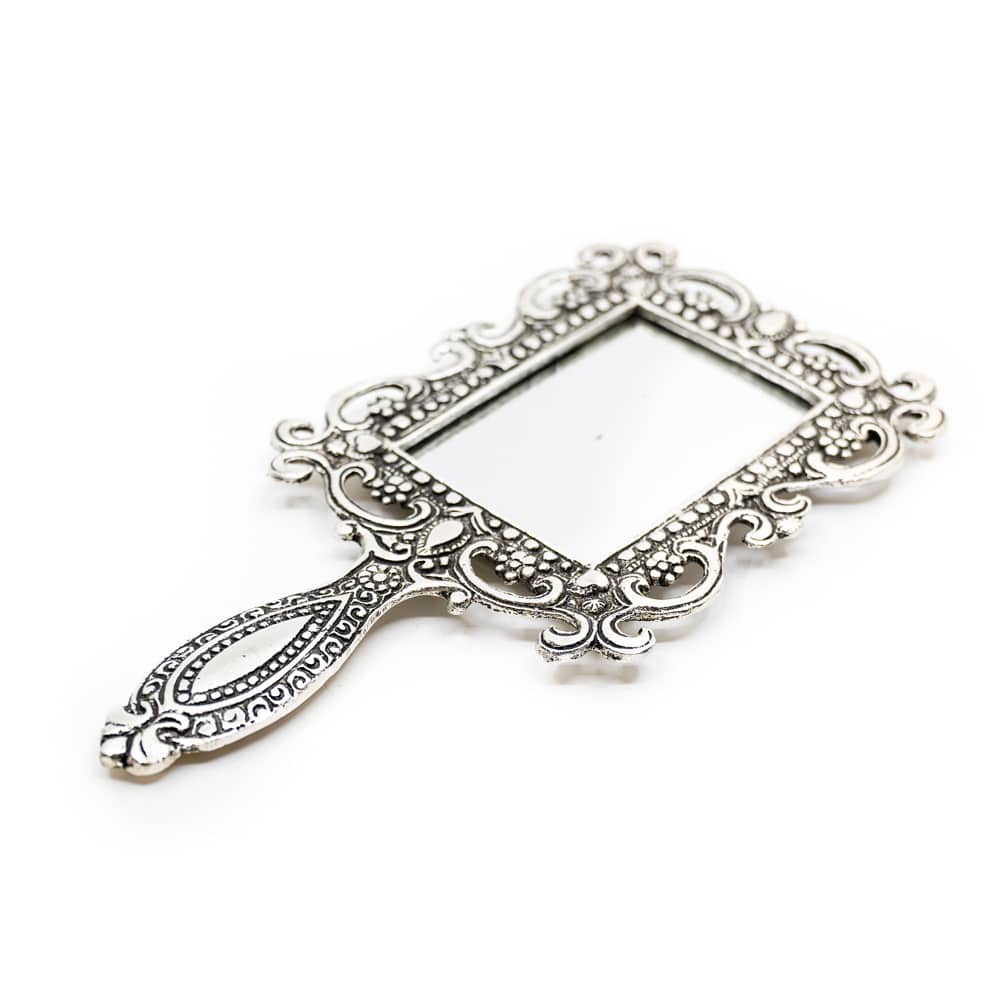 Miroir à Main Traditionnel Carré (18 cm)