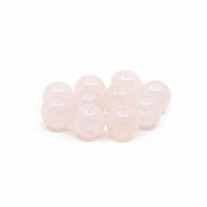 Perles de la Pierre Précieuse Quartz Rose - 10 pièces (10 mm)