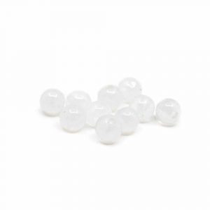 Perles en Pierre Précieuse Jade Blanc en Vrac  - 10 pièces (4 mm)