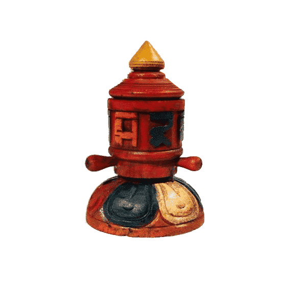 Moulin à Prières en Bois (Modèle de Table)
