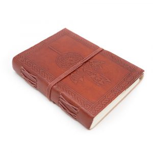 Carnet de Notes Attrape-Rêves en Cuir Fabriqué à la Main (17,5 x 13 cm)