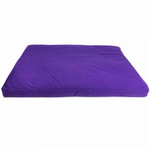 Tapis de Méditation (Futon) Violet en coton - 86 x 66 x 6 cm - avec Housse Intérieure