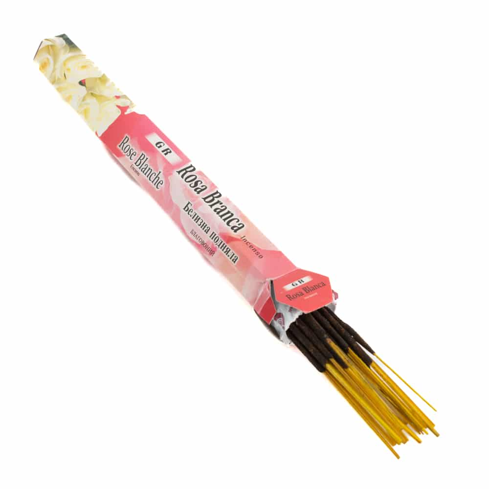 Encens G.R. Pétales de Roses Blanches (20 Bâtons)