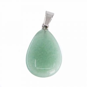 Pendentif Pierre Précieuse Aventurine verte en Forme de Goutte (20 mm)