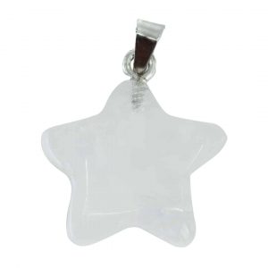 Pendentif Cristal de Roche - Étoile (2 cm)