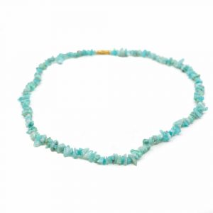 Collier Pierre Précieuse Amazonite (45 cm) | Galets Concassés