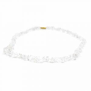 Collier Pierre Précieuse Cristal de Roche | Petits Galets Concassés (45 cm)