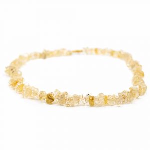 Collier Pierre Précieuse Citrine | Galets Concassés (45 cm)