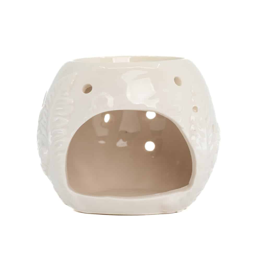 Diffuseur d'Huiles en Céramique Naturelle - Feuilles (8 x 6,5 cm)