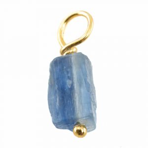 Pendentif Pierre Kyanite Brute Argent 925 et Plaqué Or (8 - 12 mm)