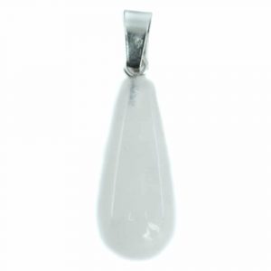 Pendentif Jade Blanc - Cône