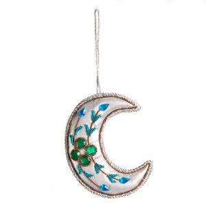 Pendentif Ornement Traditionnel Croissant de Lune (19 cm)