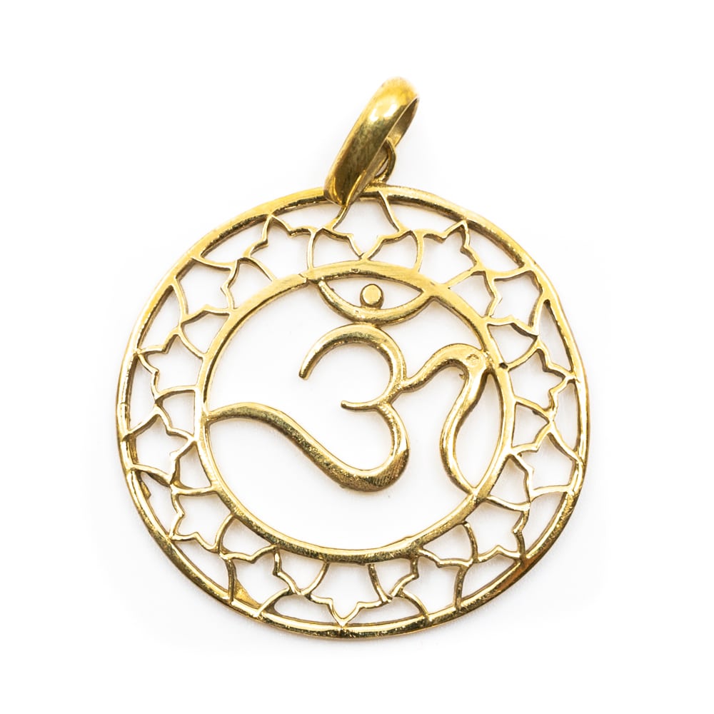 Pendentif AUM Laiton Doré (35 mm)
