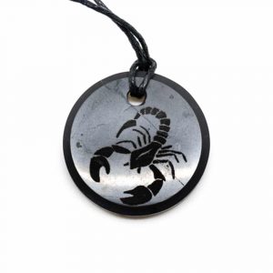 Pendentif Shungite Signe Astrologique Scorpion (30 mm)