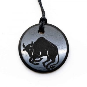 Pendentif Shungite Signe Astrologique Taureau (30 mm)