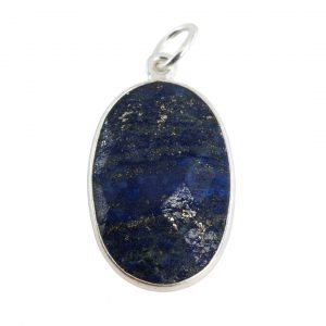 Pendentif Lapis Lazuli - Argent 925 - Forme Ovale (20 mm)