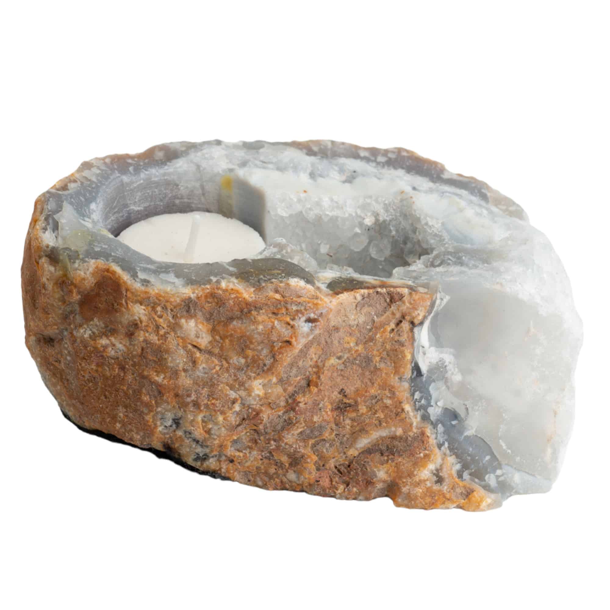 Porte-Bougie Agate Brute (environ 500 ~ 1000 grammes)