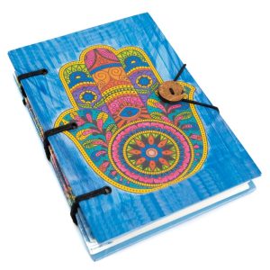 Carnet de Notes Hamsa Colorée Fabriqué à la Main (18 x 13 cm)