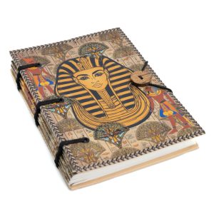 Carnet de Notes Pharaon Fabriqué à la Main (18 x 13 cm)