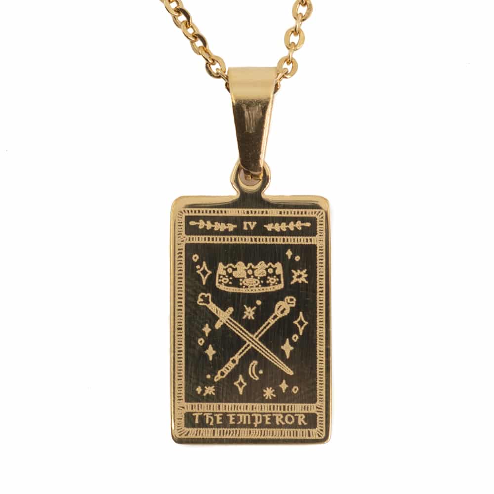 Amulette Tarot « L'Empereur » Métal Doré - 20 mm