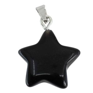 Pendentif Obsidienne - Étoile (2 cm)