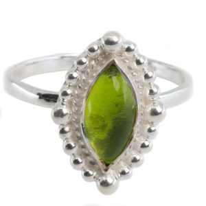 Bague Pierre Précieuse Péridot - Argent 925 (Taille 17)